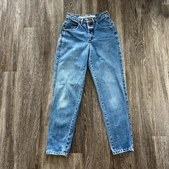 Vintage Marithé + François Girbaud 90s High Rise Tapered Jeans Size 7/8 USA Made - Picture 3 of 16